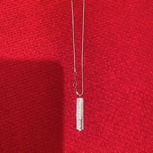 Sterling Tiffany& co. Bar pendant necklace